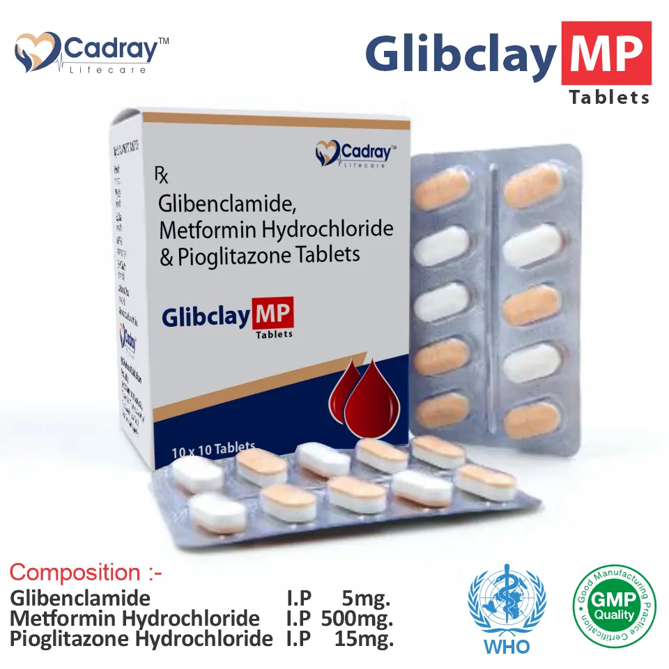 Glibenclamide + Metformin + Pioglitazone Tablet | Best price for PCD Pharma Franchise | Type 2 Diabetes management